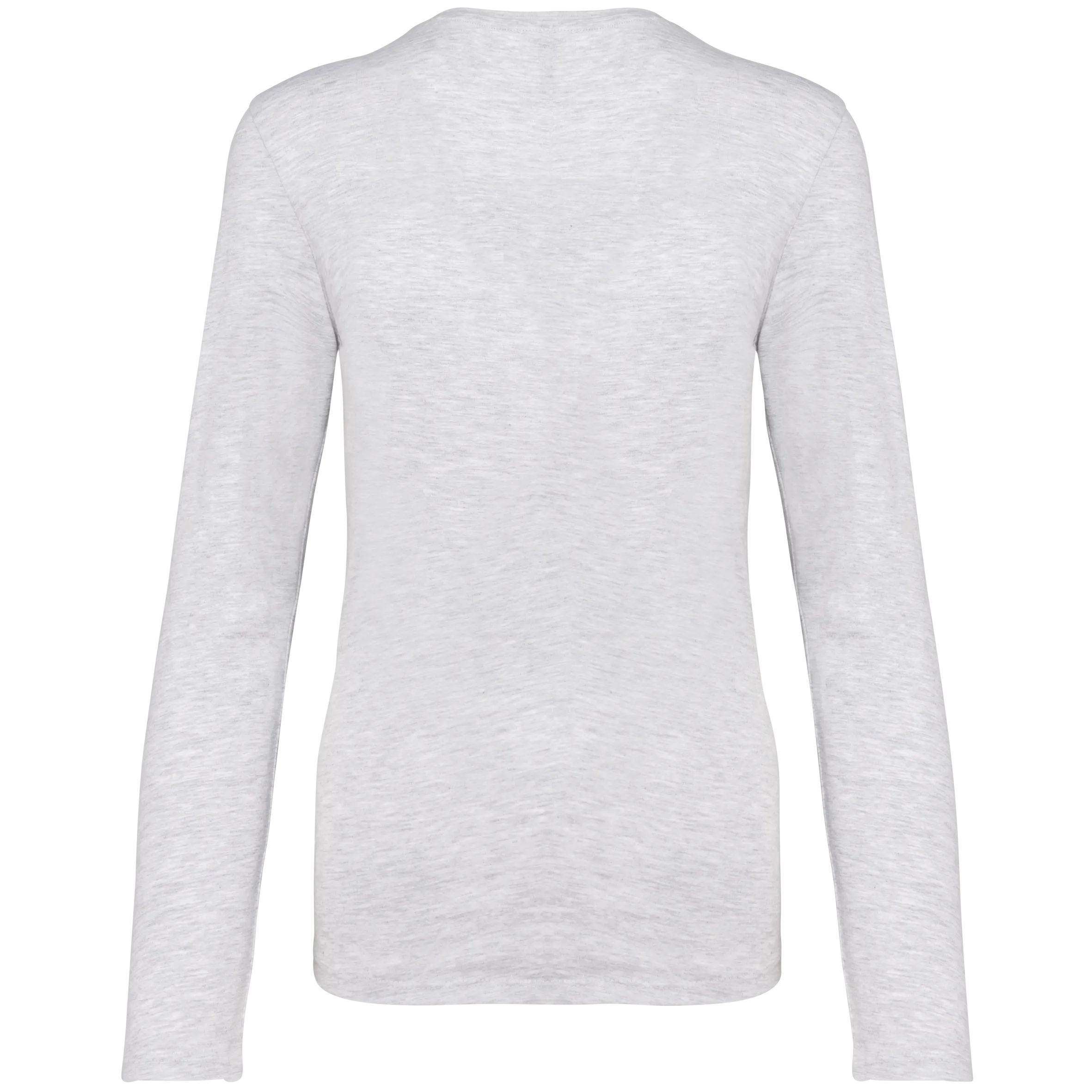 T-shirt de manga comprida decote em V para senhora