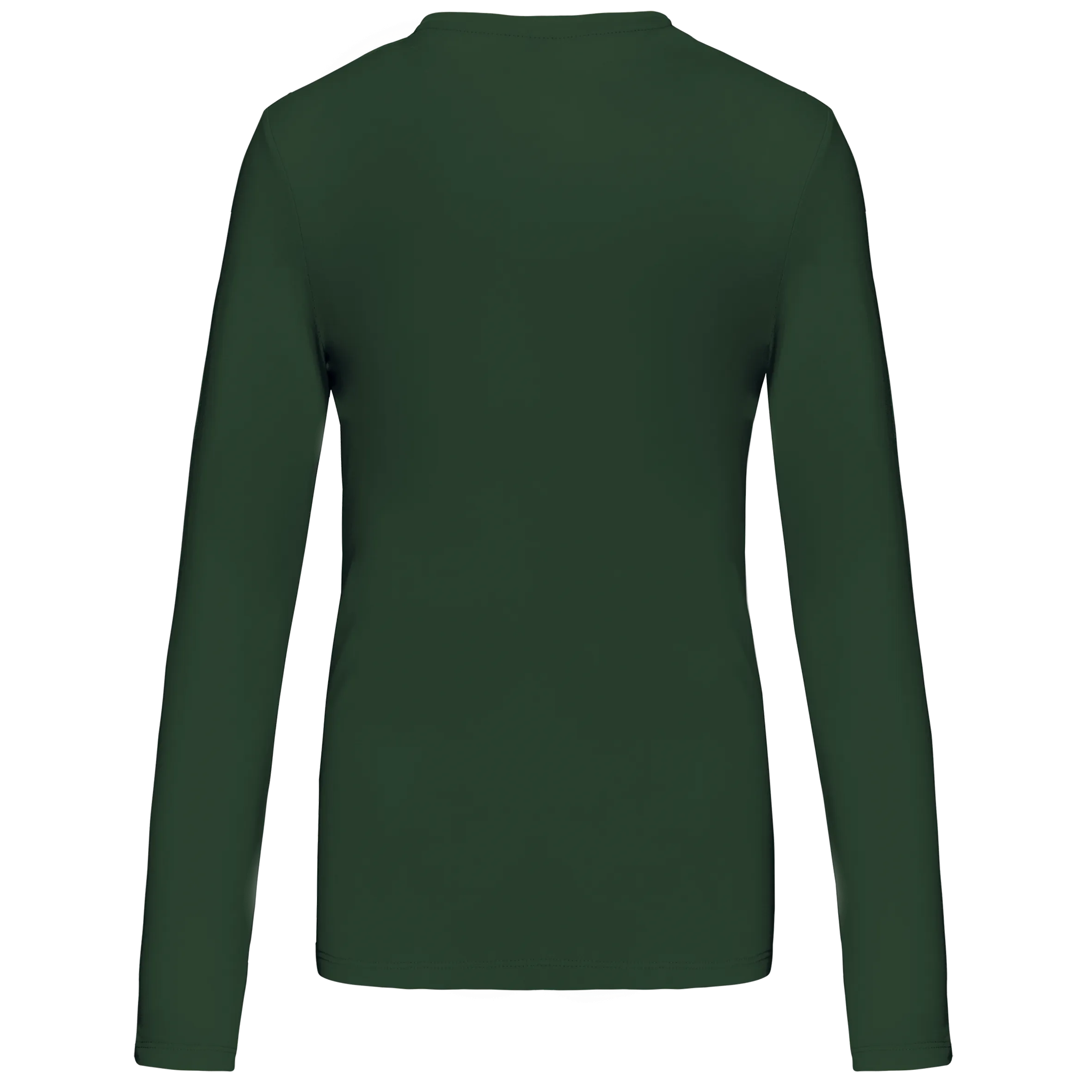 T-shirt de manga comprida decote em V para senhora