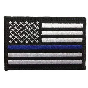 Thin Blue Line Velcro American Flag Patch