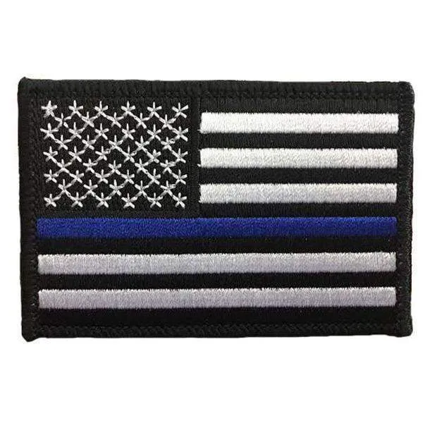 Thin Blue Line Velcro American Flag Patch