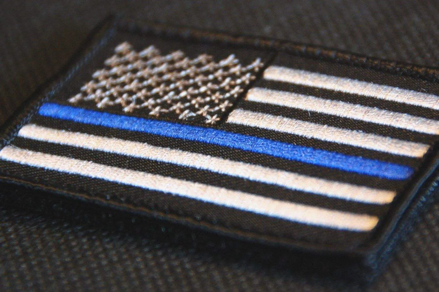 Thin Blue Line Velcro American Flag Patch