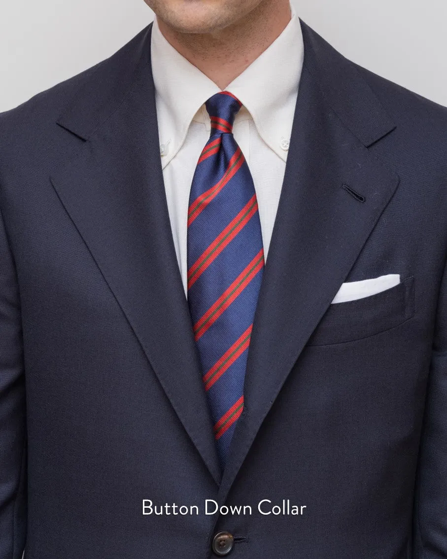 Thomas Mason Navy Brown Tattersall Check