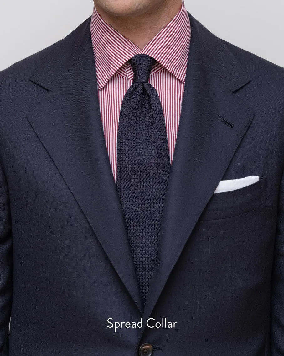 Thomas Mason Navy Brown Tattersall Check
