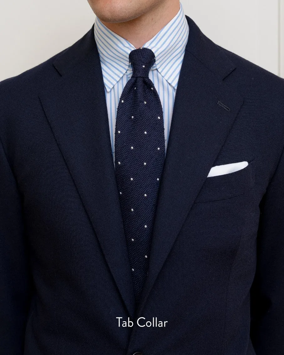 Thomas Mason Navy Brown Tattersall Check