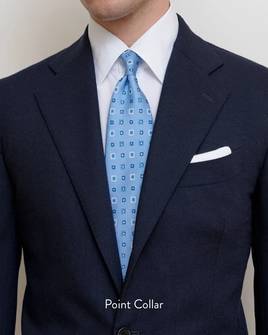 Thomas Mason Navy Brown Tattersall Check