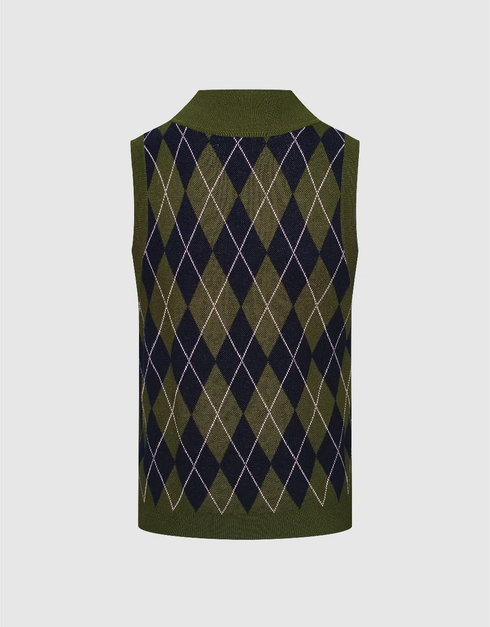 Turtle Neck Knitted Tank Top