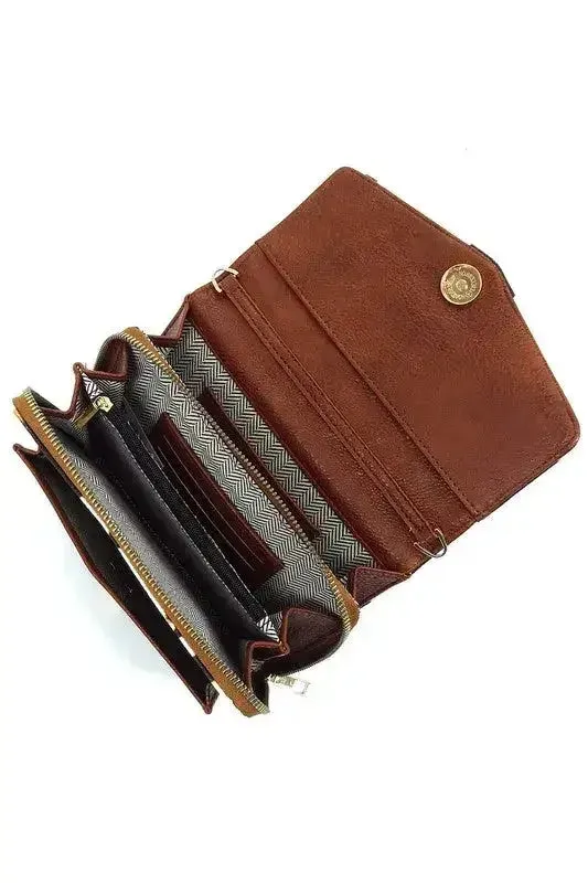 Vegan Leather Crossbody Bag - Compact Phone Organizer | Femstylo