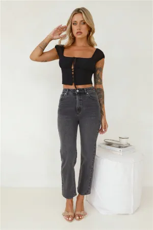 Venice Straight Bobbi Jeans Washed Black