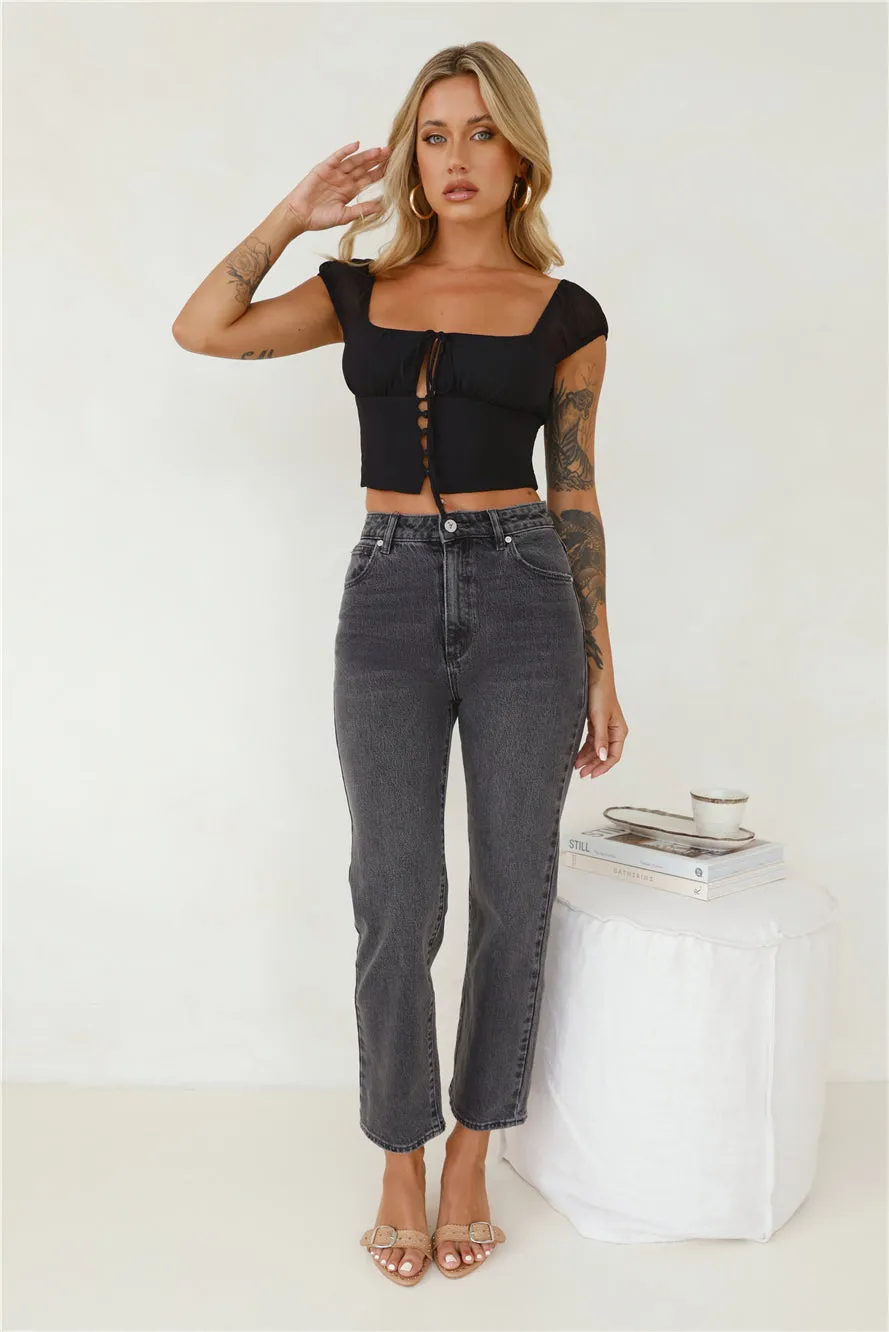 Venice Straight Bobbi Jeans Washed Black