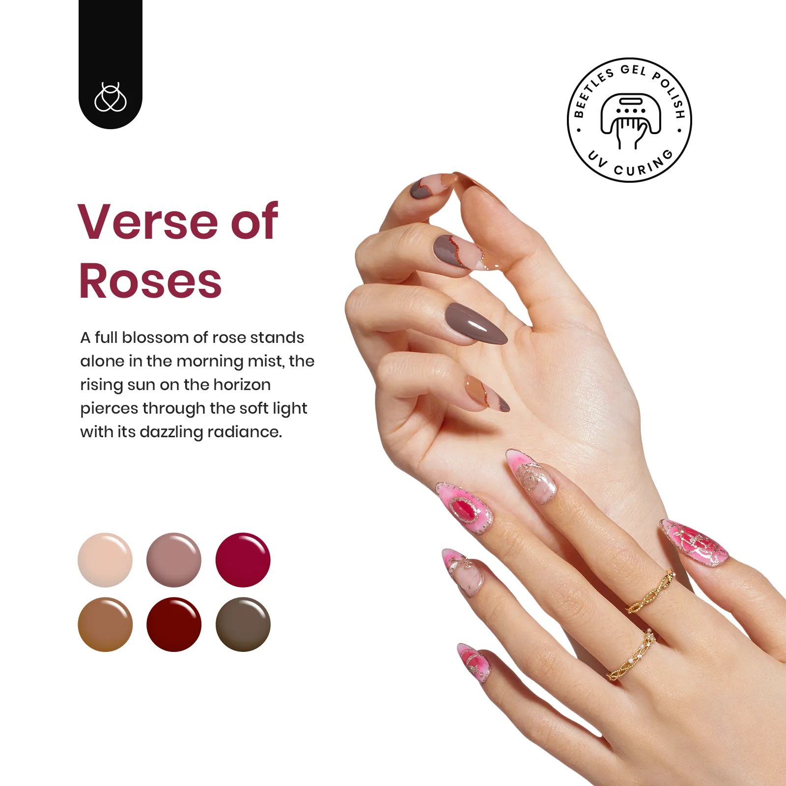 Verse Of Rose - 20 Gel Colors Set with Top and Base Coat (5ml/Each)