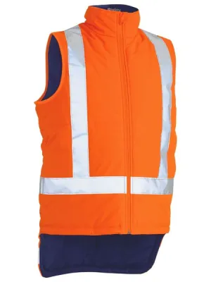 VEST PUFFER REVERSIBLE HI VIS RIPSTOP SHOWER PROOF 166GSM ORANGE UKV0379XT