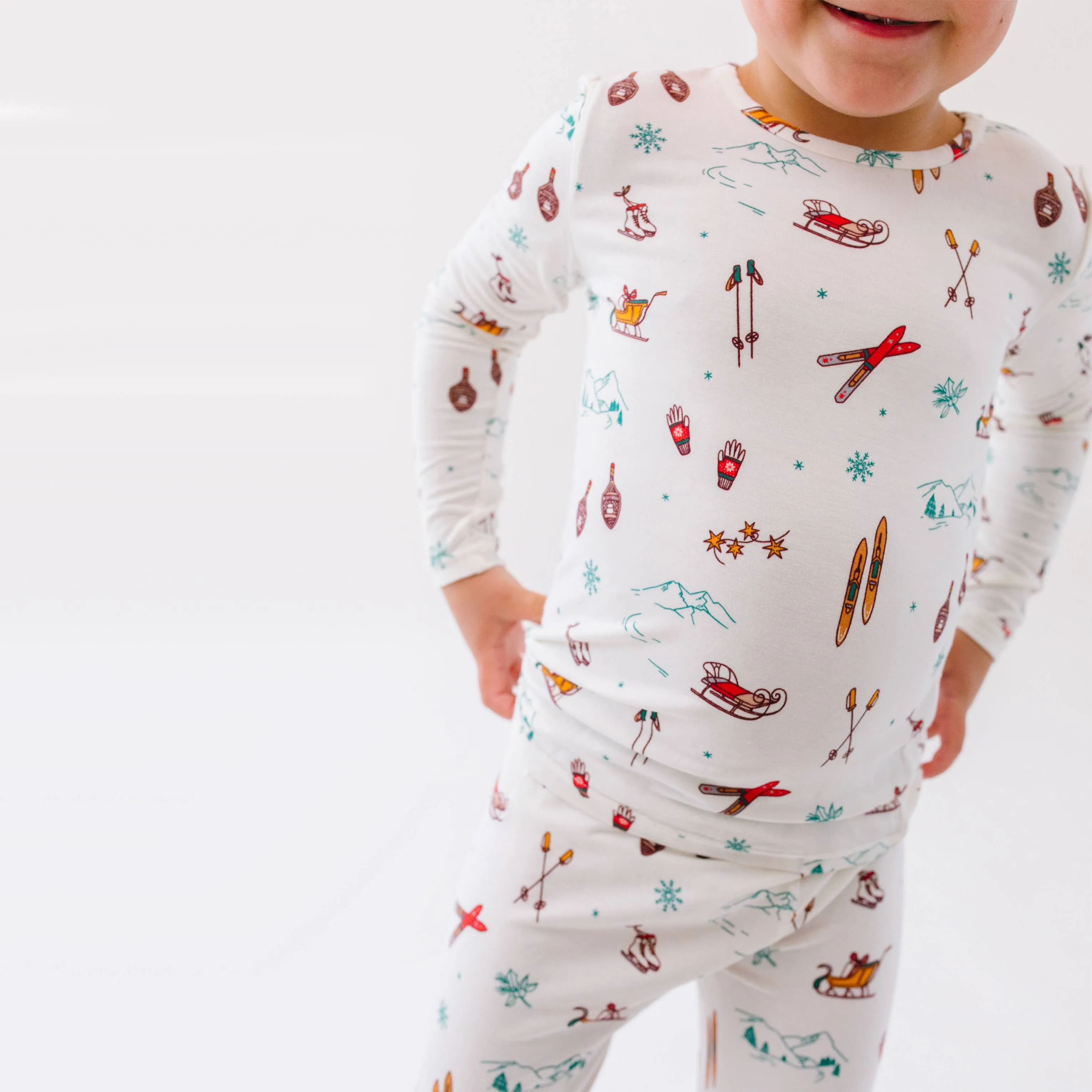 Vintage Holiday Bamboo Kids Pajamas