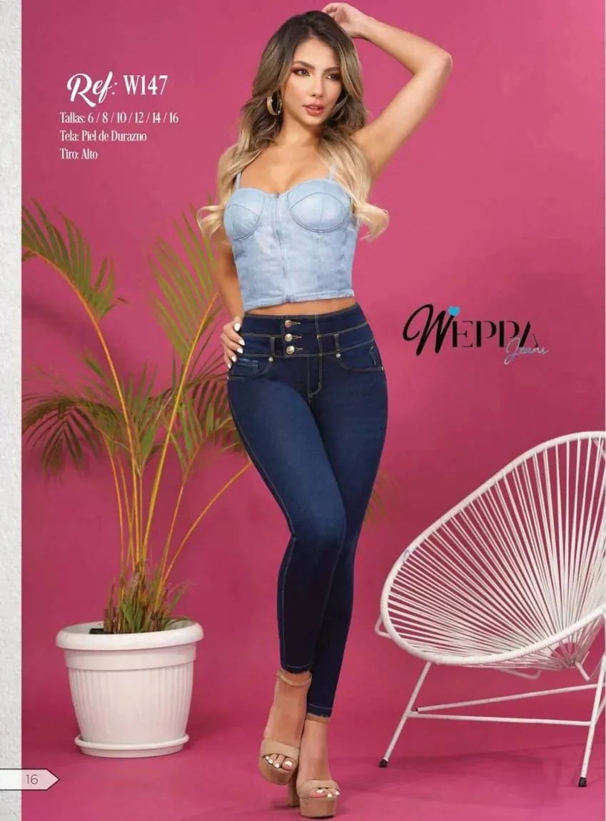 W-147 100%  Authentic Colombian Push Up Jeans