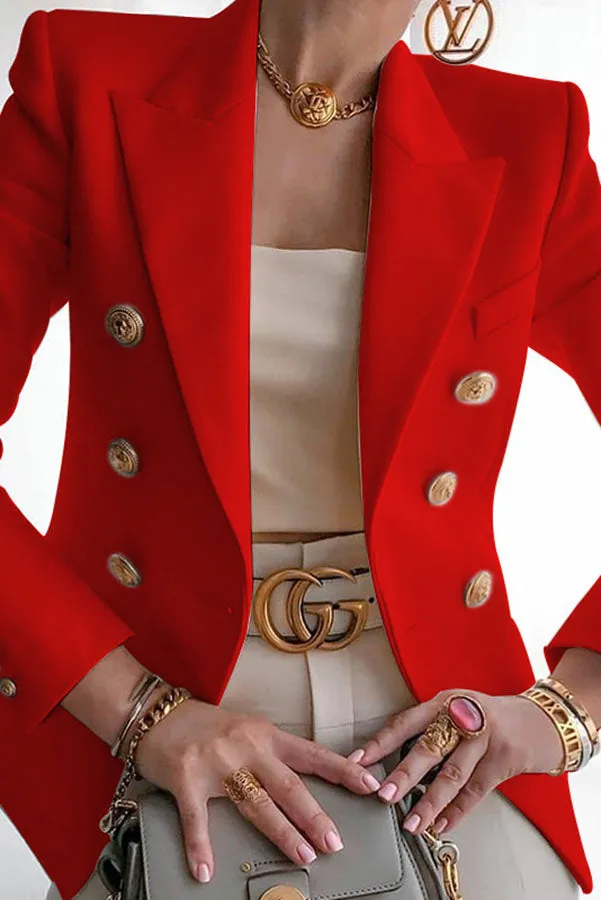 Wanya | Double Row Blazer with Gold Buttons