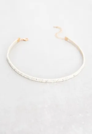 White Glitter Choker