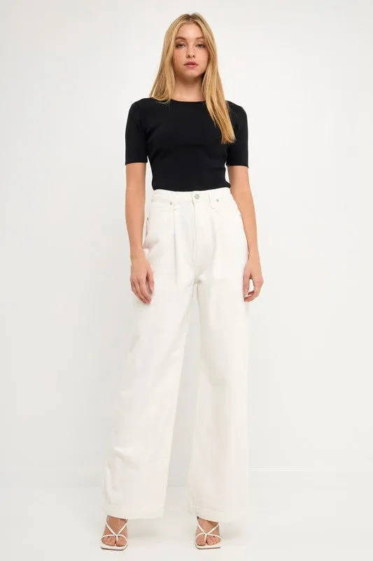 White High Waist Jean