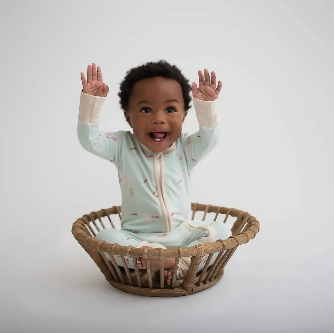 White Ibis Bamboo Onesie