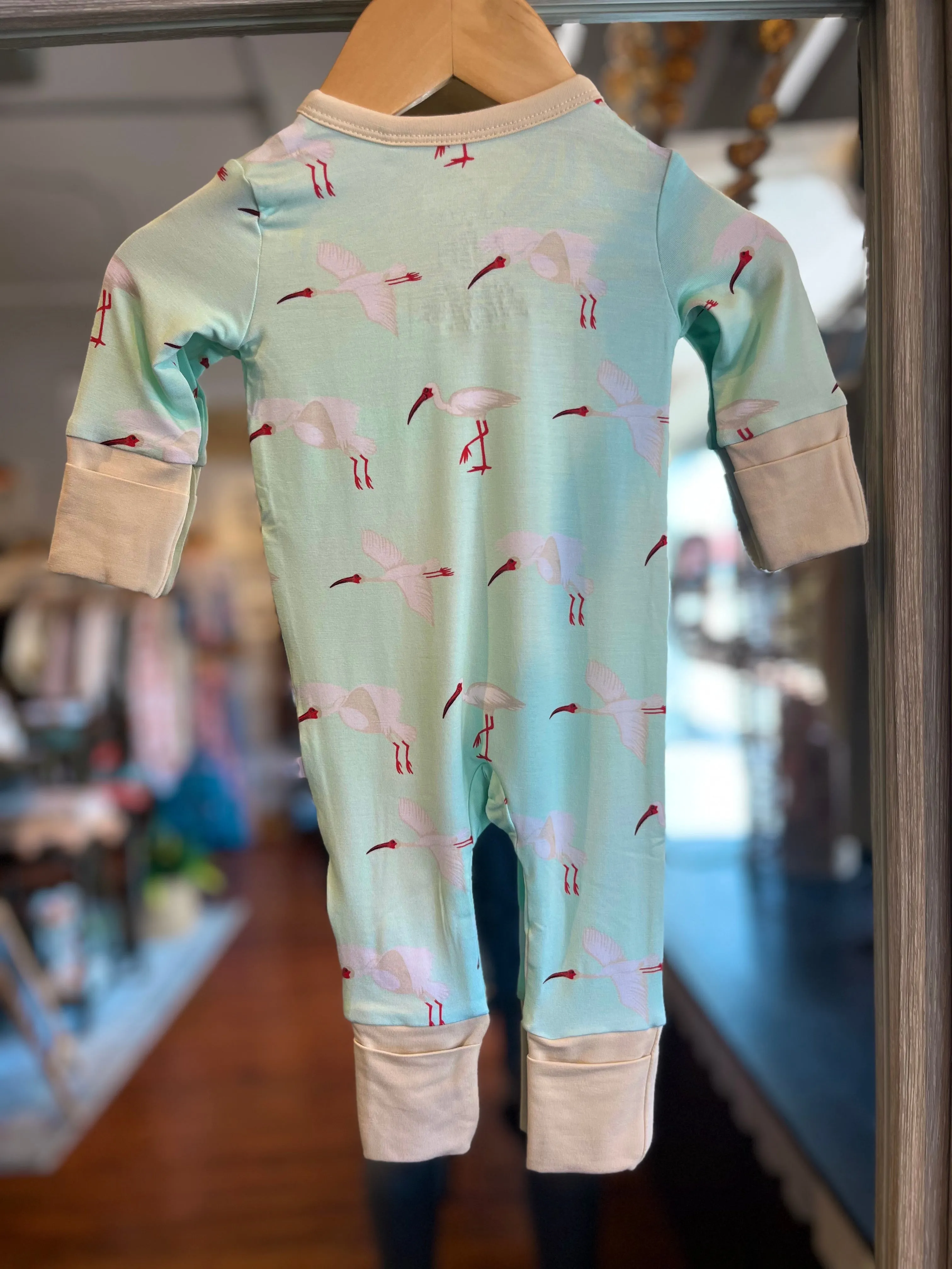 White Ibis Bamboo Onesie