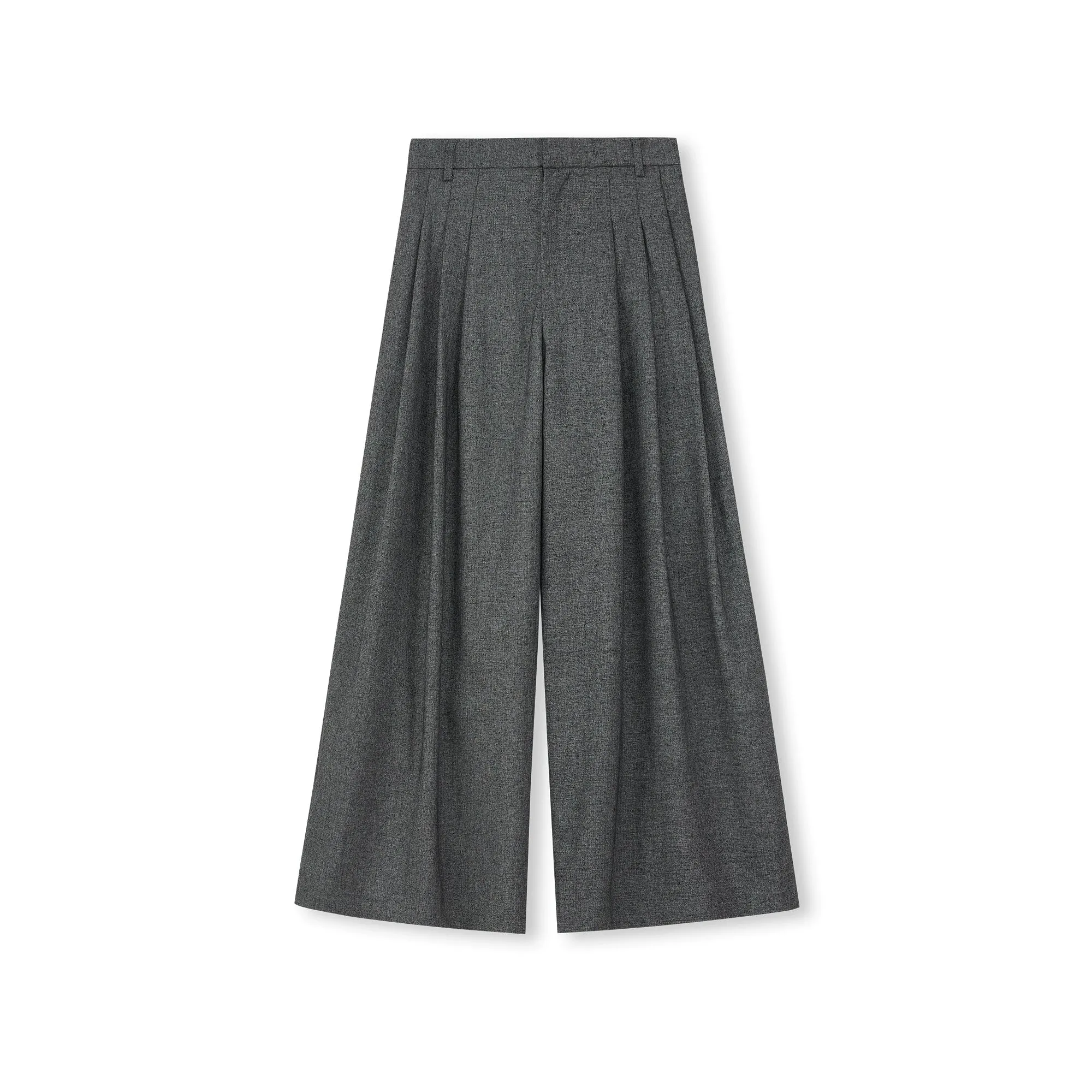 Wide-Leg Gray Suit