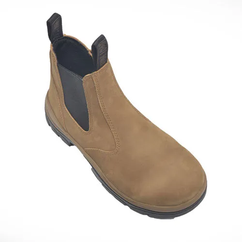 Wide Load 390TZN Casual Black Soft Toe Slip On Zip Boot