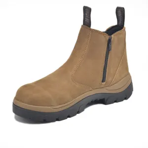 Wide Load 390TZN Casual Black Soft Toe Slip On Zip Boot