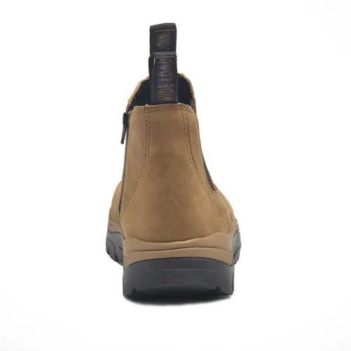 Wide Load 390TZN Casual Black Soft Toe Slip On Zip Boot