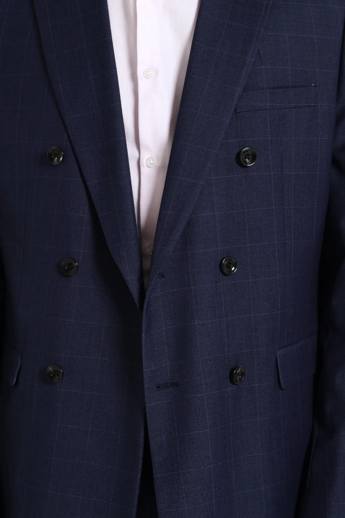 Window Pane Suit Jacket - Navy