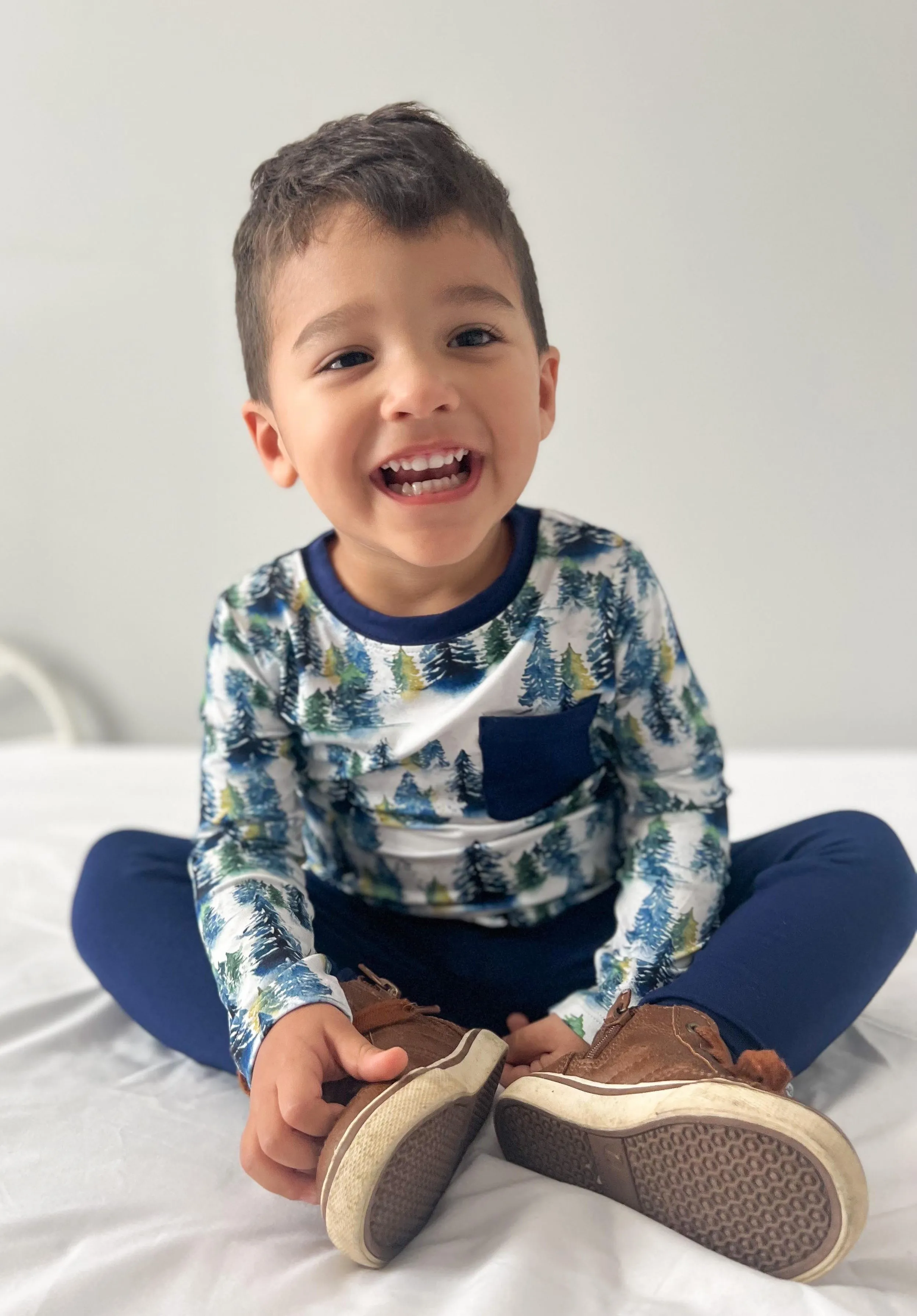 Winter Trees | Bamboo Toddler & Kids Pocket T-Shirt