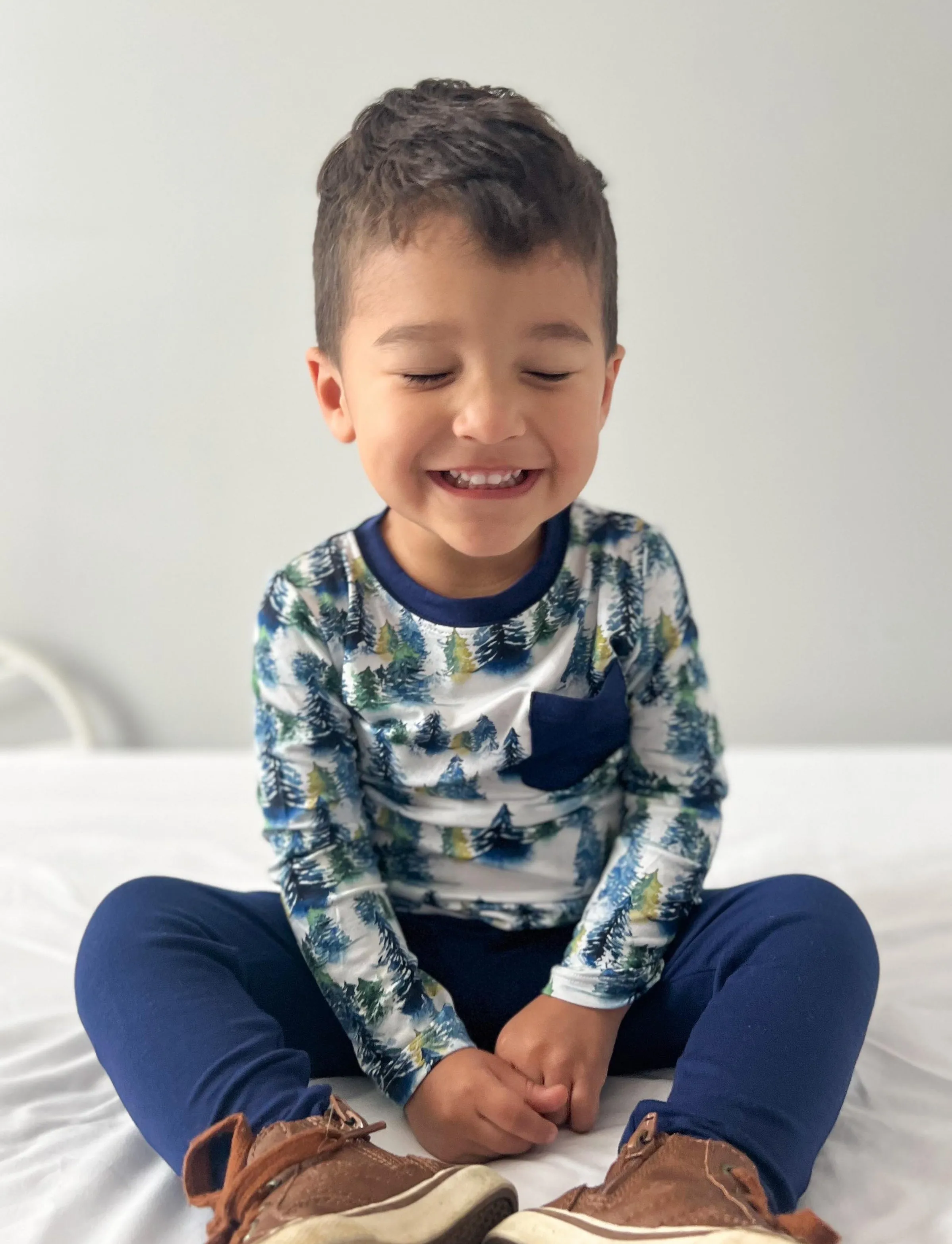 Winter Trees | Bamboo Toddler & Kids Pocket T-Shirt