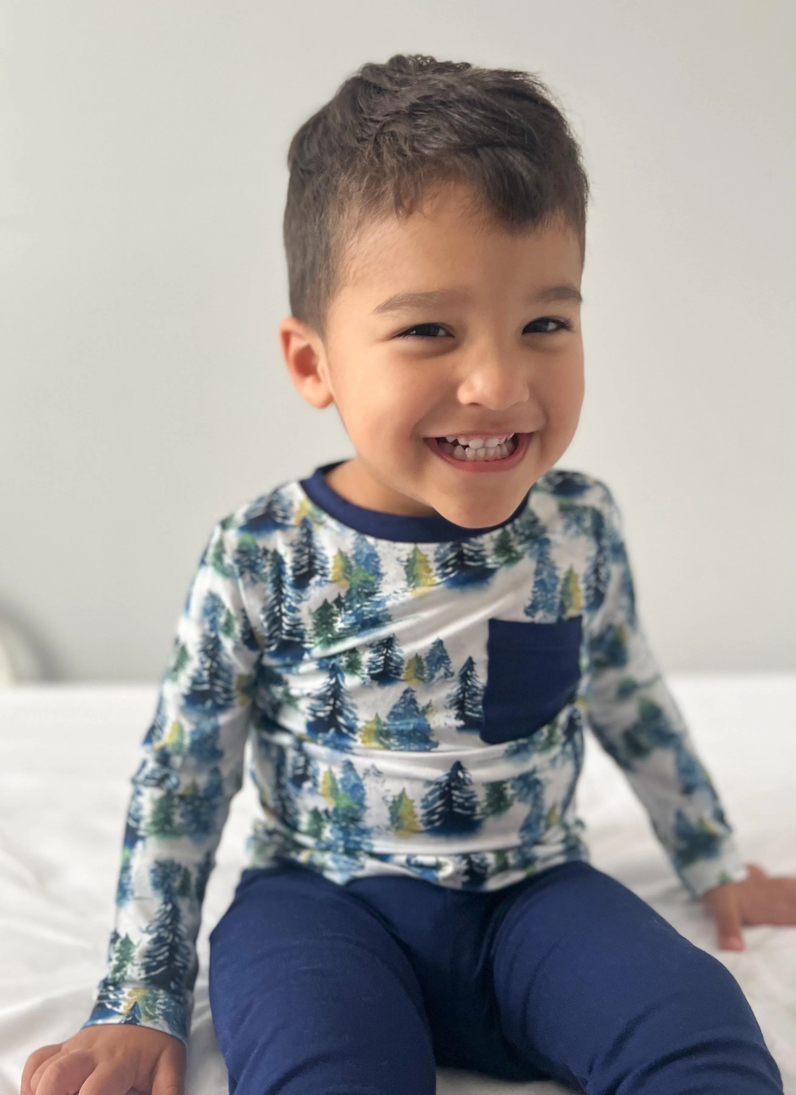 Winter Trees | Bamboo Toddler & Kids Pocket T-Shirt