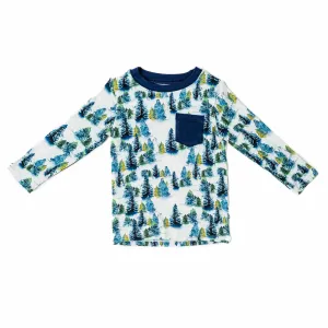 Winter Trees | Bamboo Toddler & Kids Pocket T-Shirt