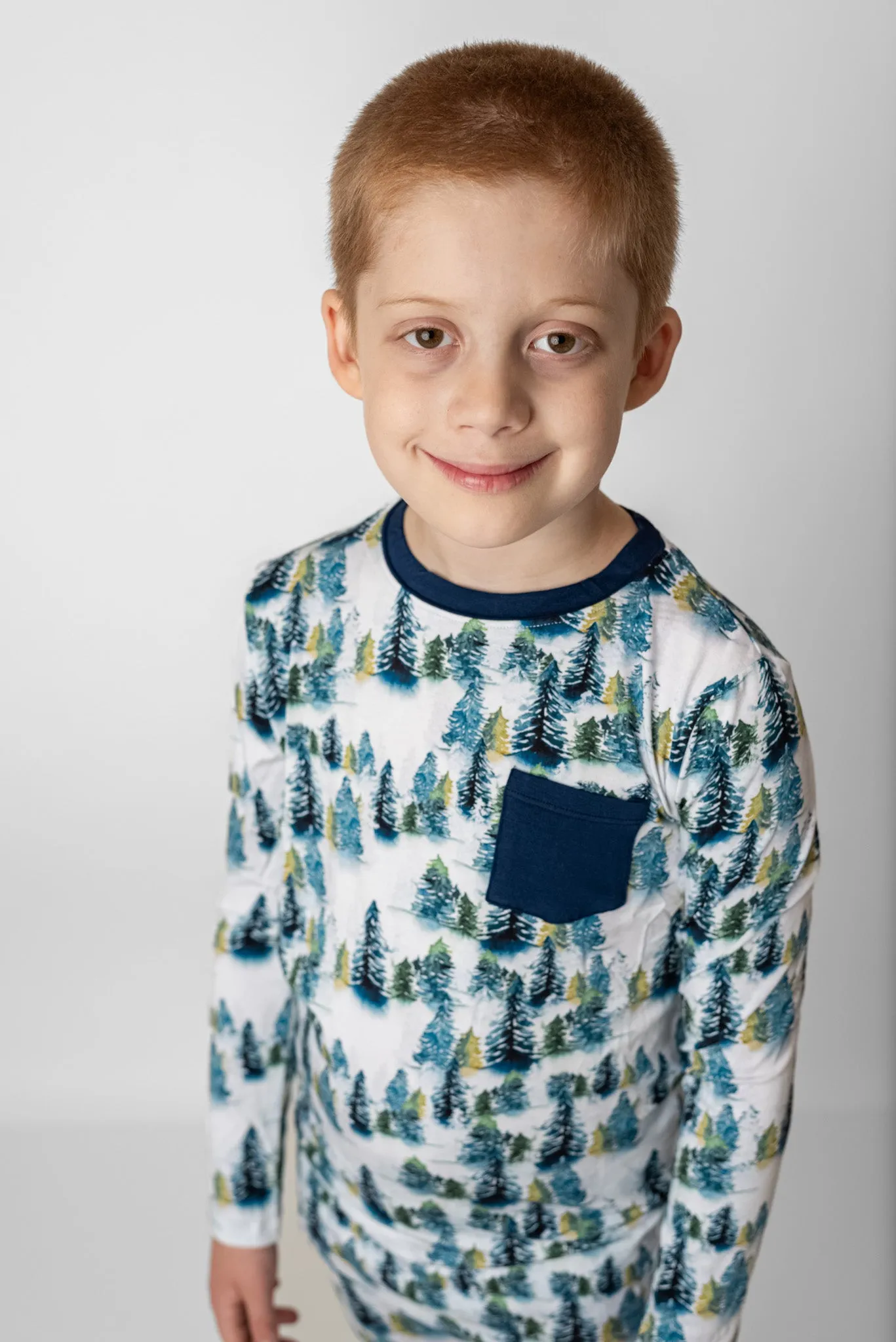 Winter Trees | Bamboo Toddler & Kids Pocket T-Shirt