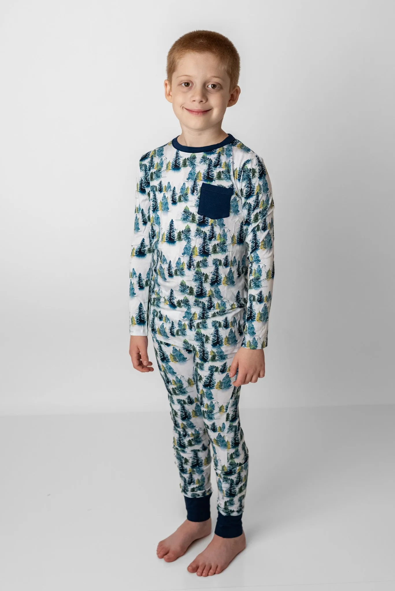 Winter Trees | Bamboo Toddler & Kids Pocket T-Shirt