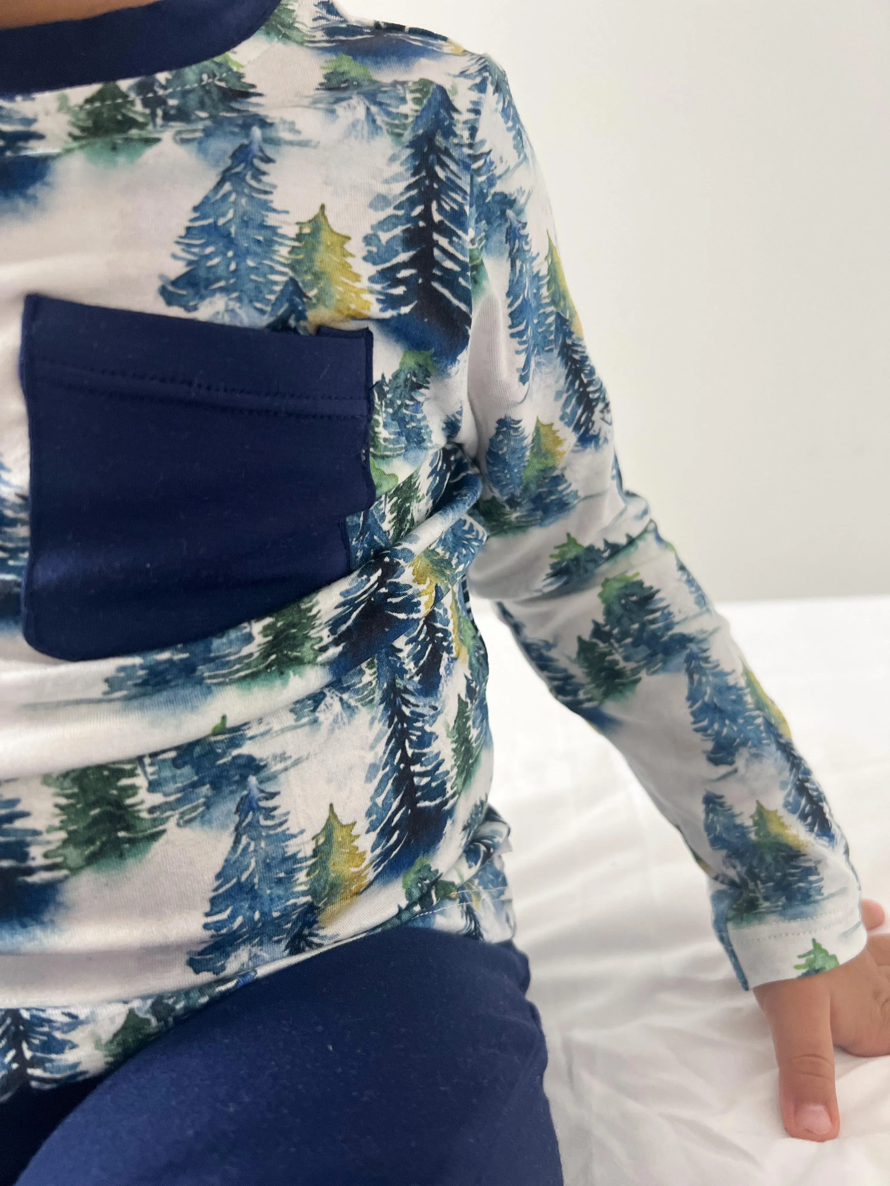 Winter Trees | Bamboo Toddler & Kids Pocket T-Shirt