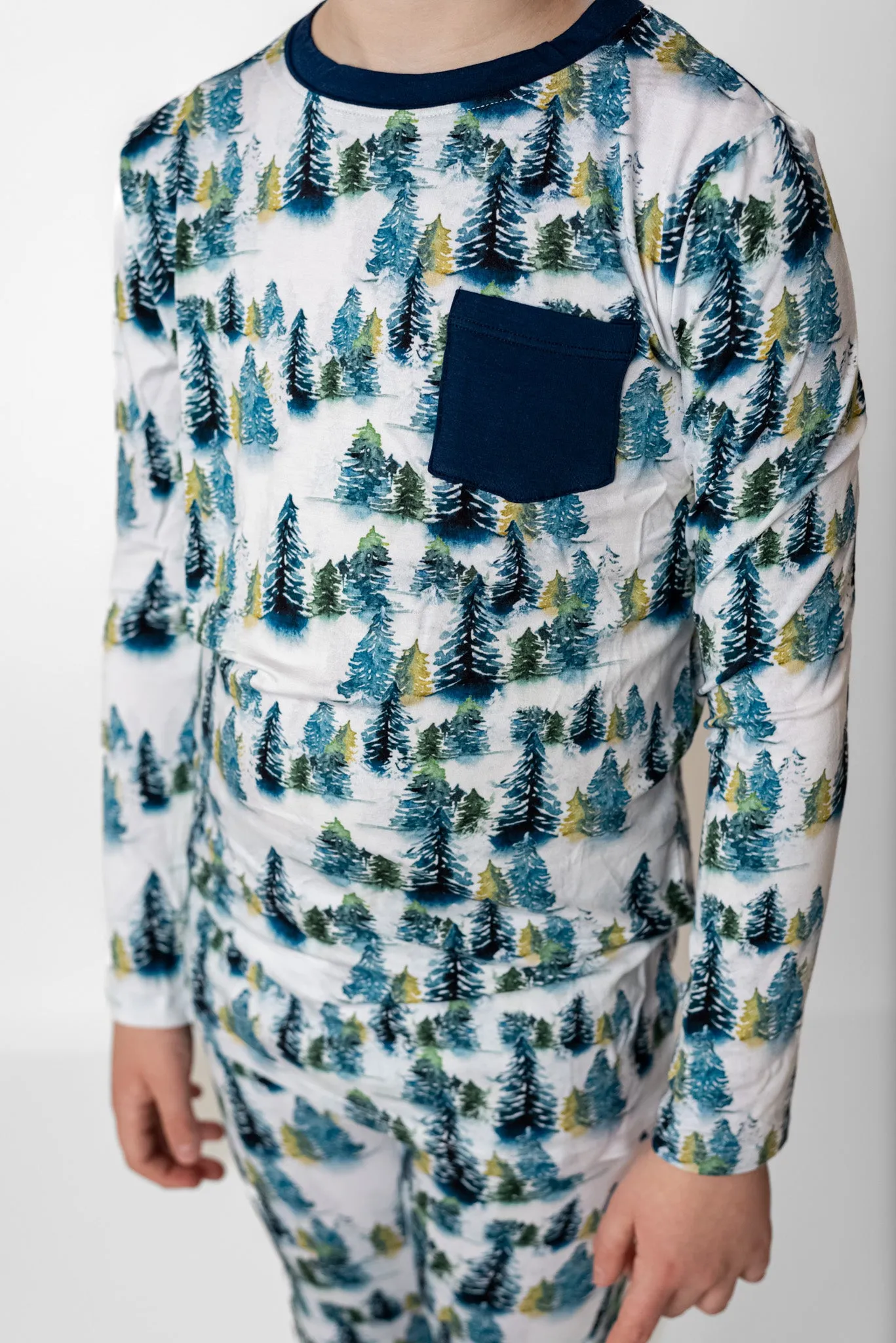 Winter Trees | Bamboo Toddler & Kids Pocket T-Shirt