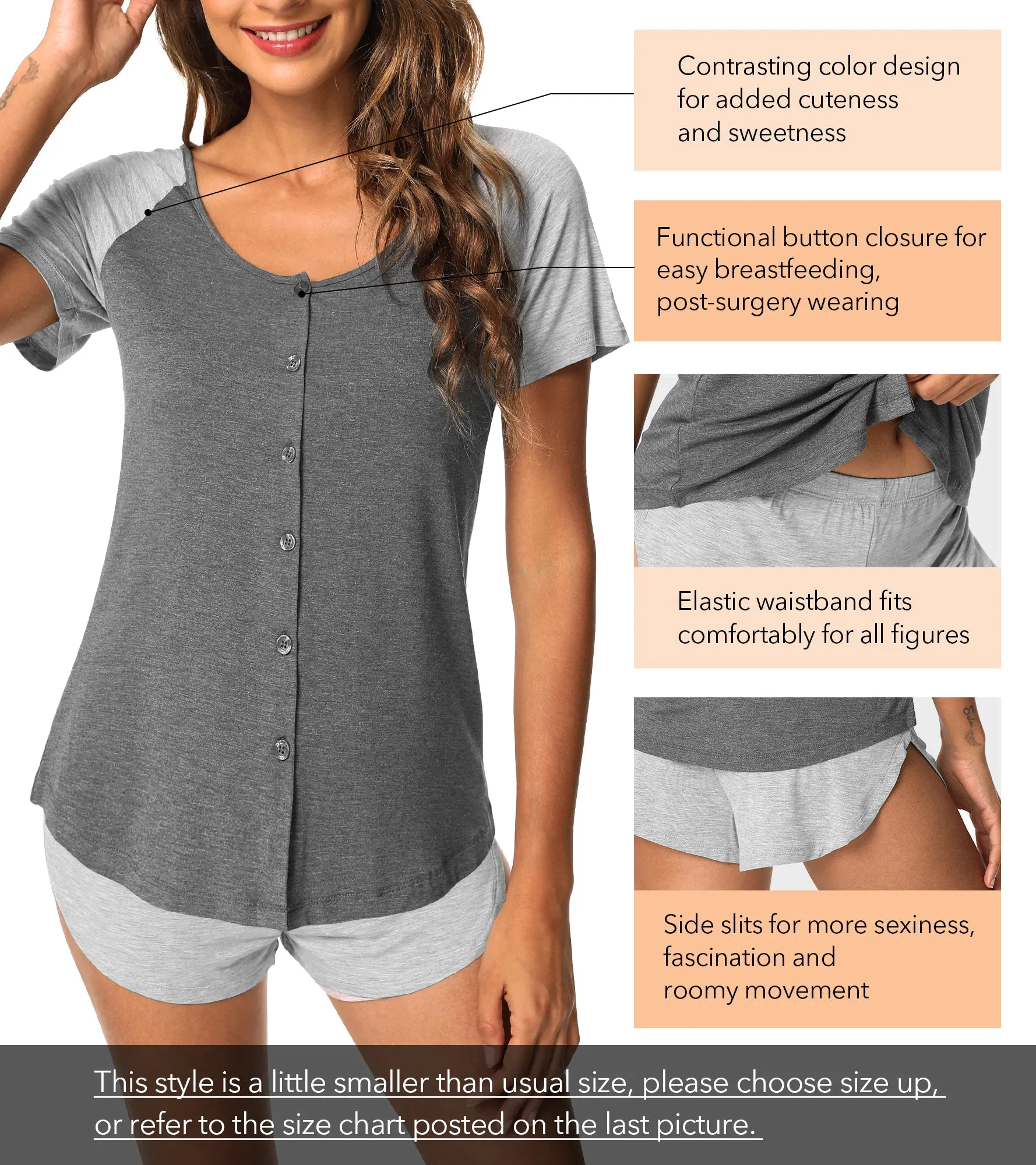 WiWi Soft Bamboo Button Down Pajama Set