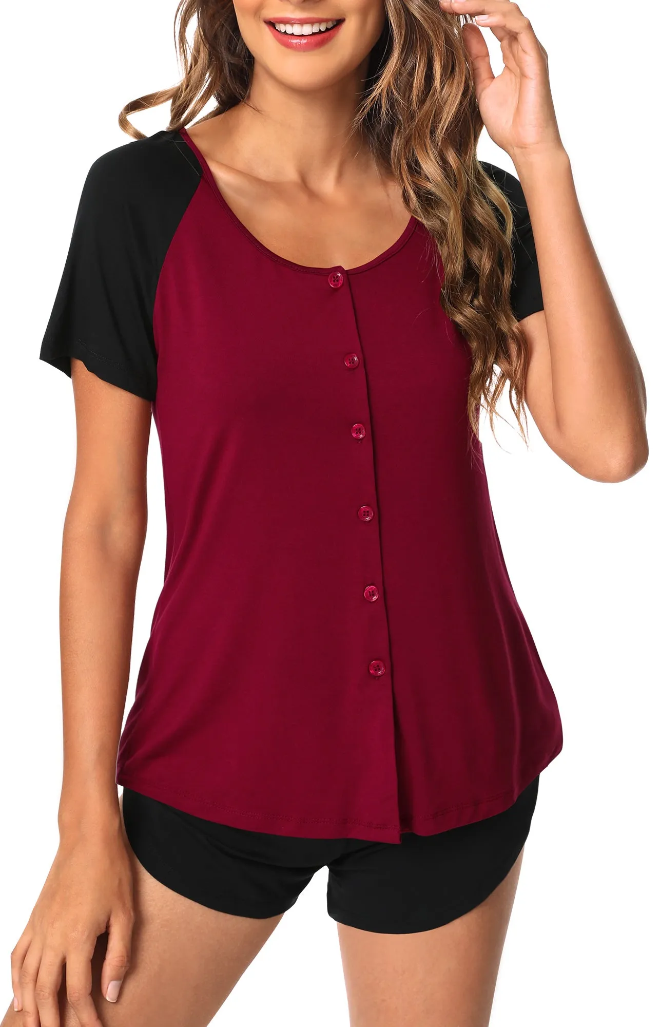 WiWi Soft Bamboo Button Down Pajama Set