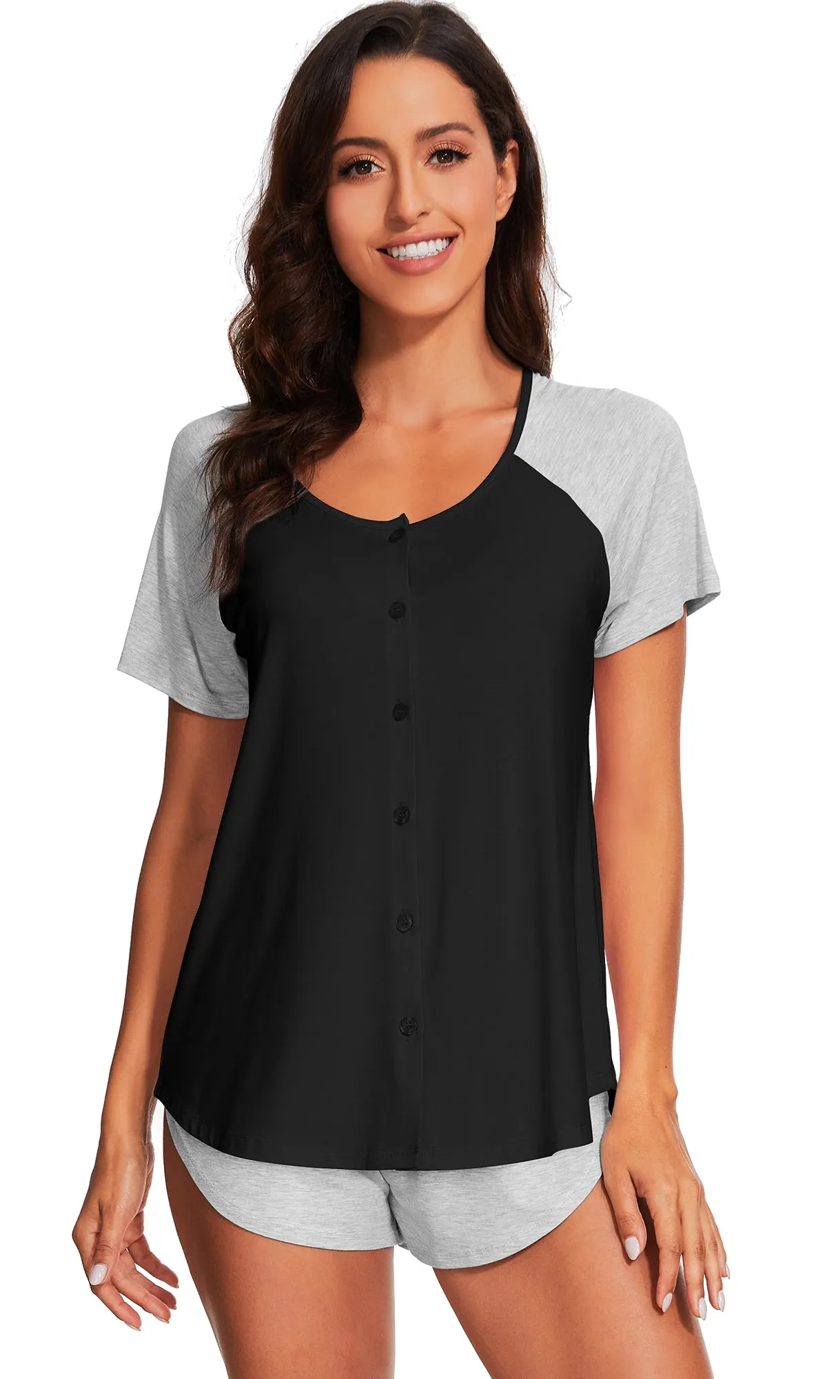 WiWi Soft Bamboo Button Down Pajama Set