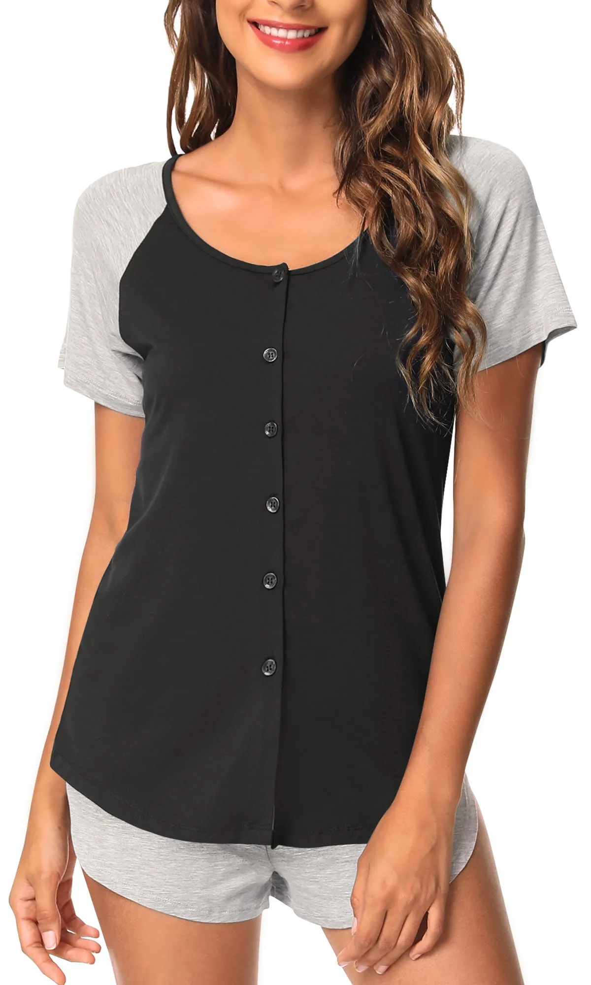 WiWi Soft Bamboo Button Down Pajama Set