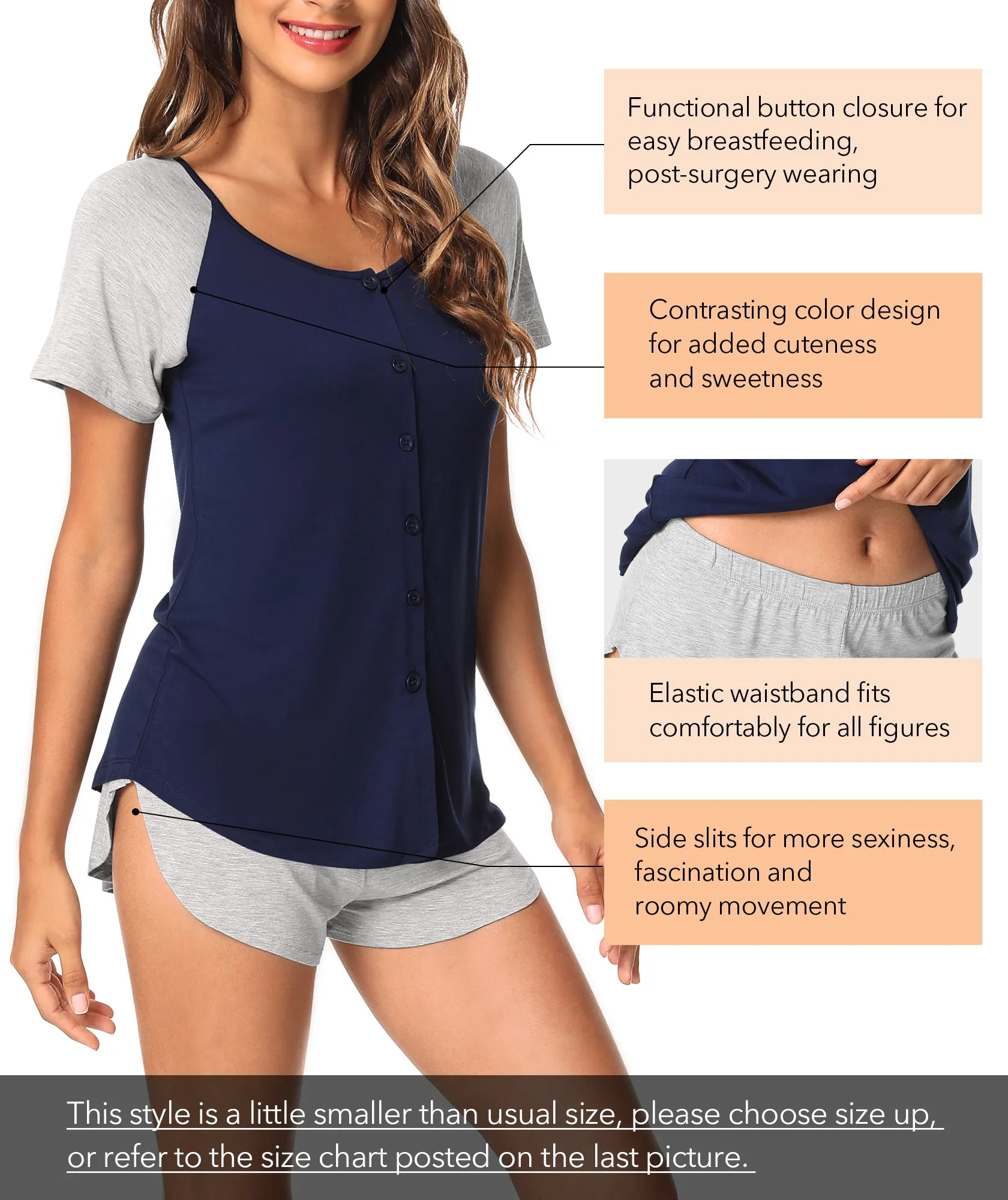 WiWi Soft Bamboo Button Down Pajama Set