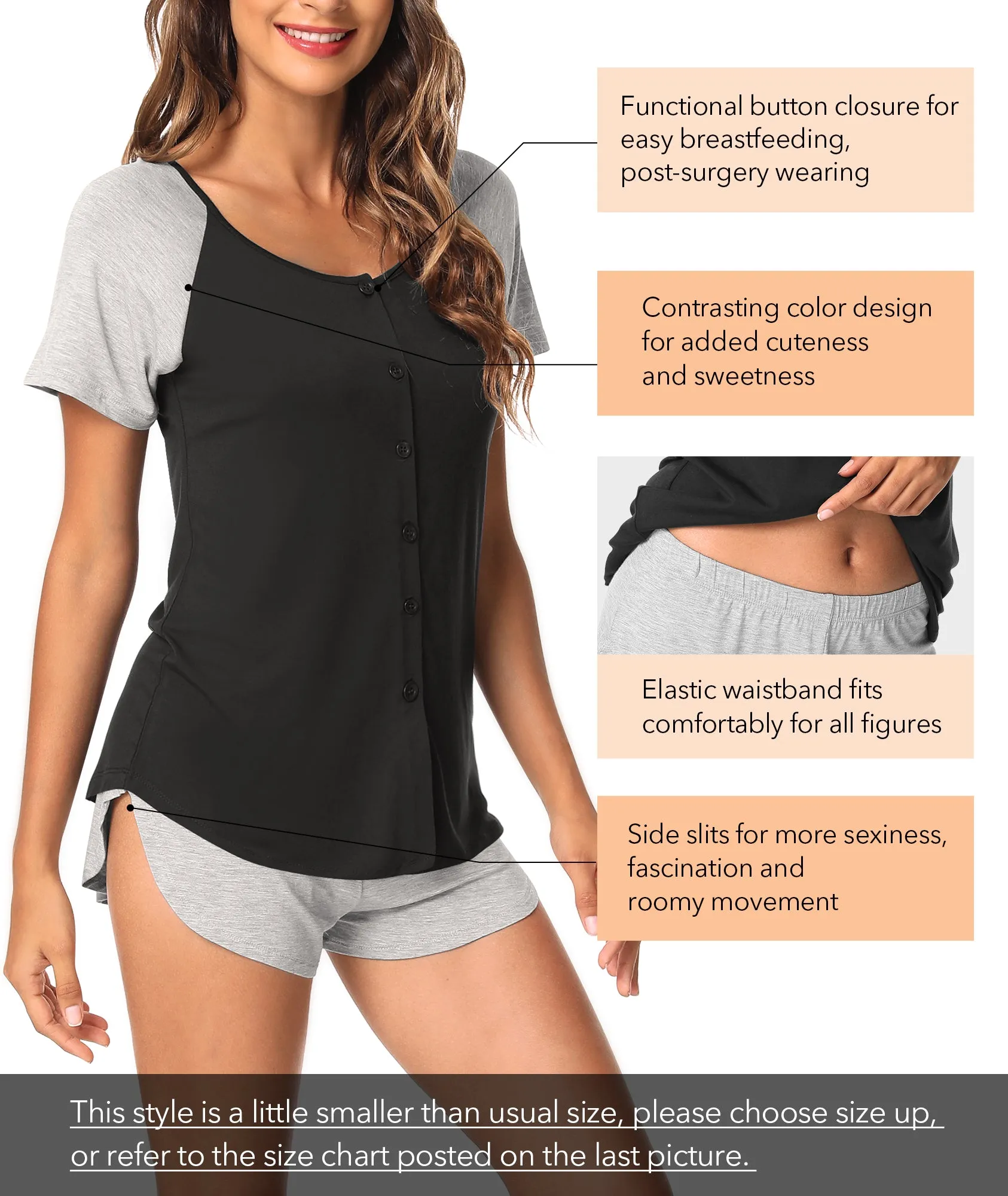 WiWi Soft Bamboo Button Down Pajama Set