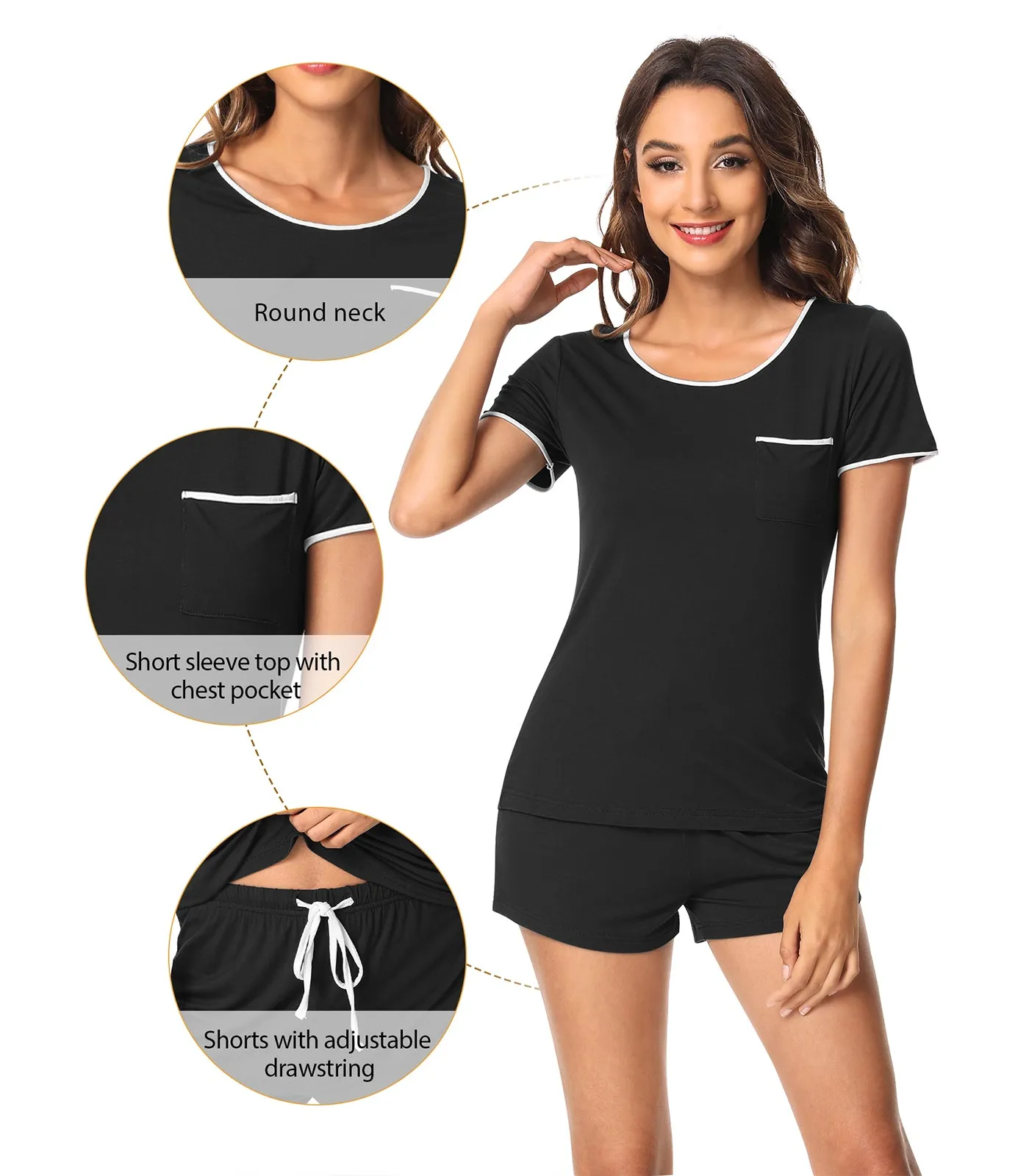 WiWi Womens Comfy Bamboo Pajamas Set