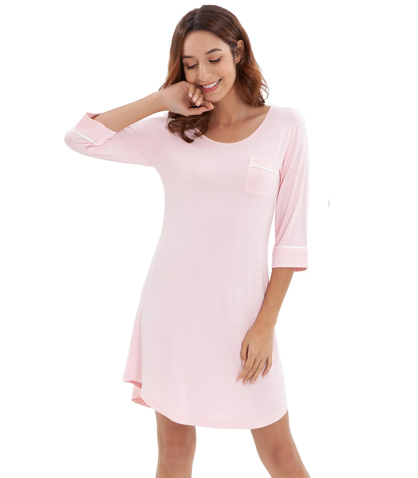 WiWi Women's Nightgowns Soft Bamboo Pajamas