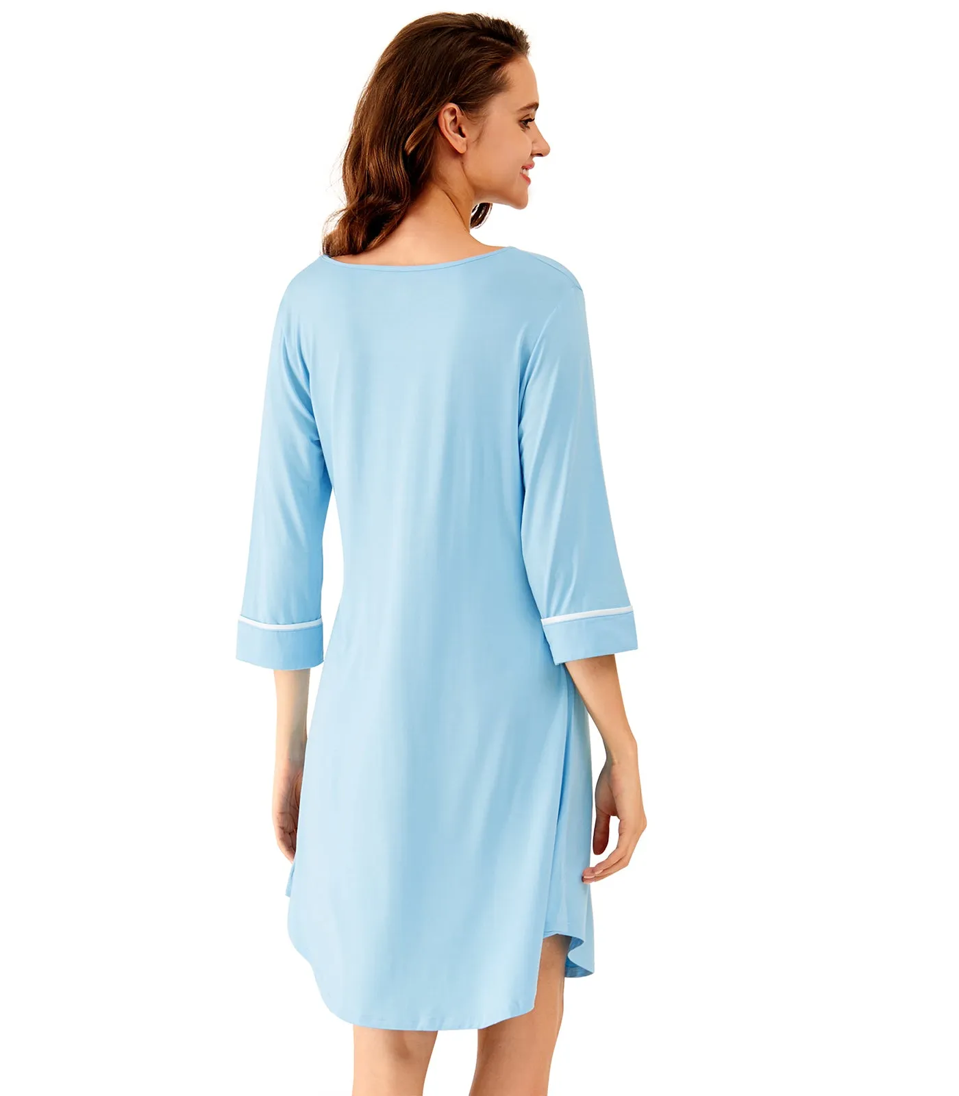WiWi Women's Nightgowns Soft Bamboo Pajamas