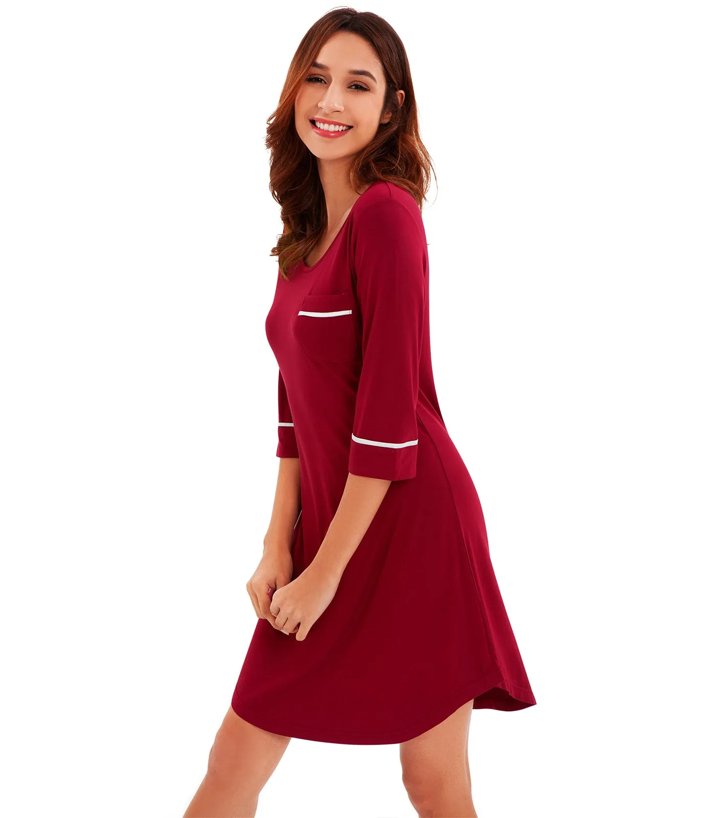 WiWi Women's Nightgowns Soft Bamboo Pajamas