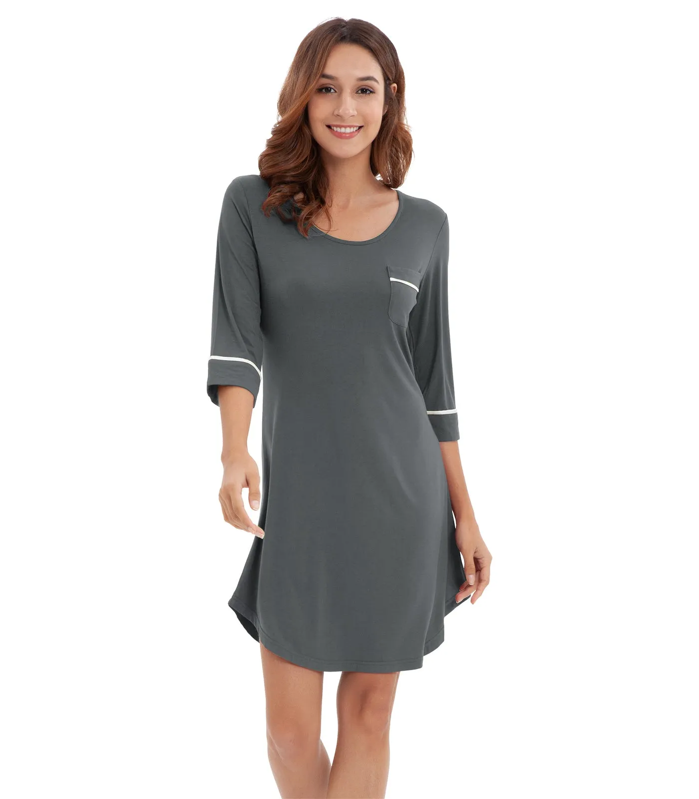 WiWi Women's Nightgowns Soft Bamboo Pajamas