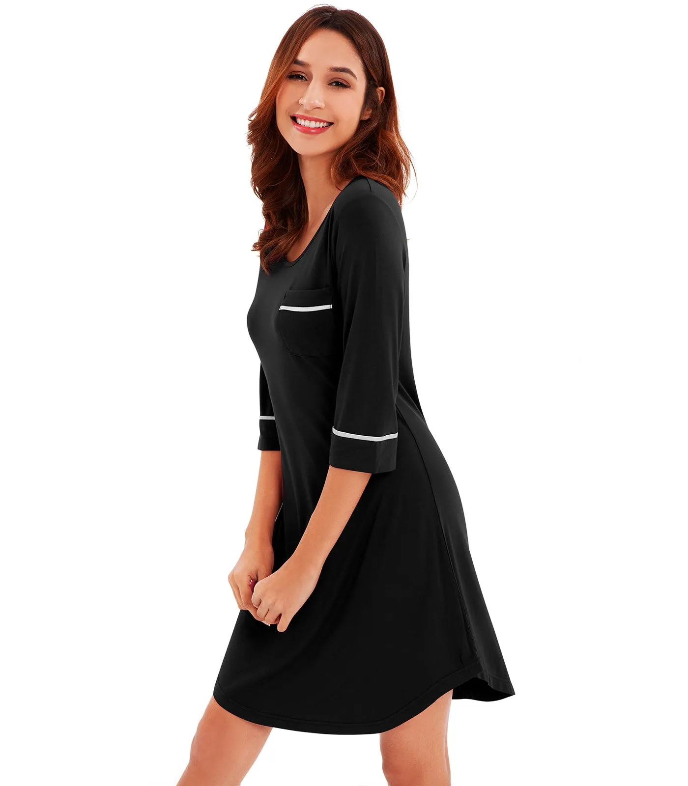 WiWi Women's Nightgowns Soft Bamboo Pajamas