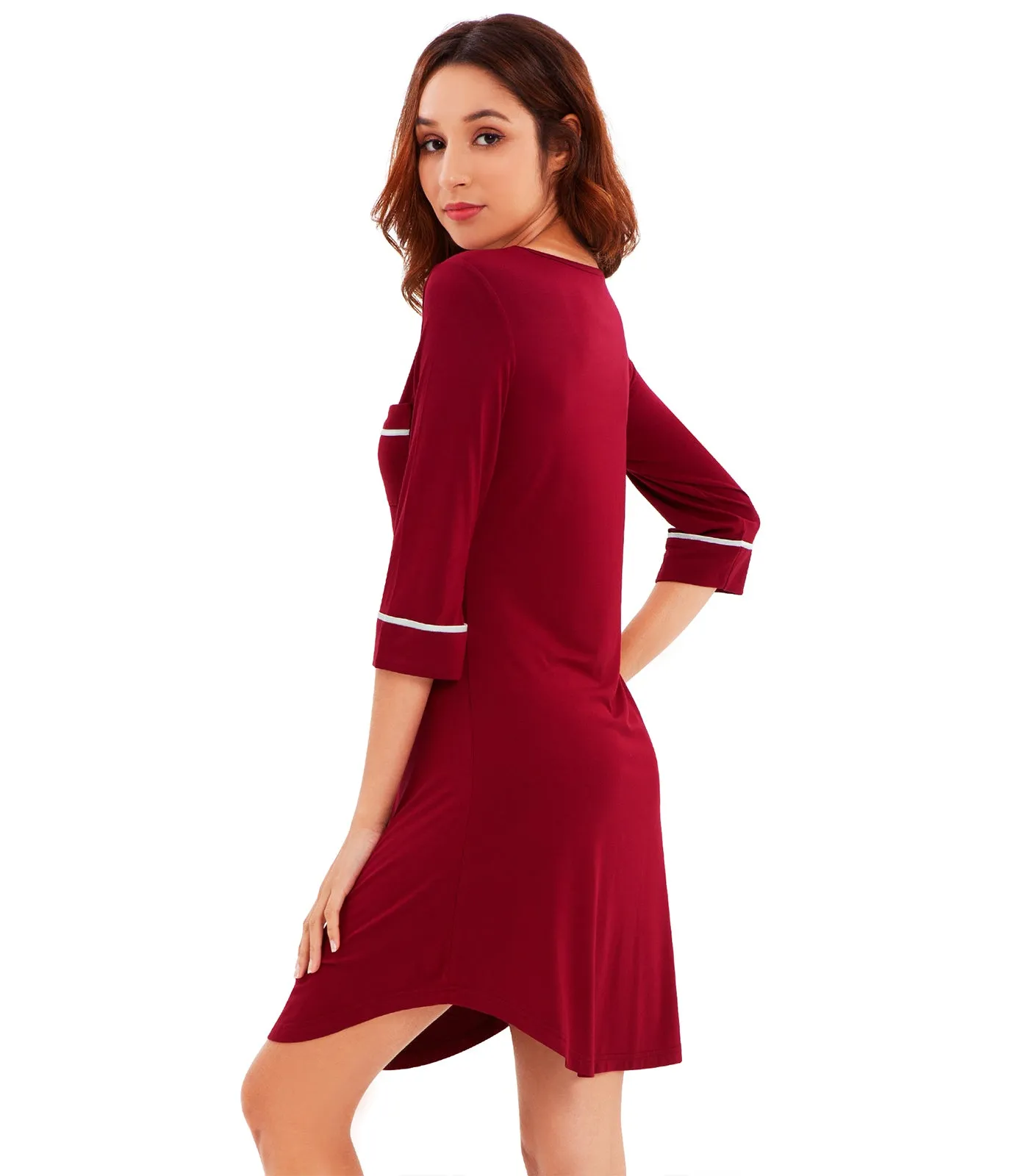 WiWi Women's Nightgowns Soft Bamboo Pajamas