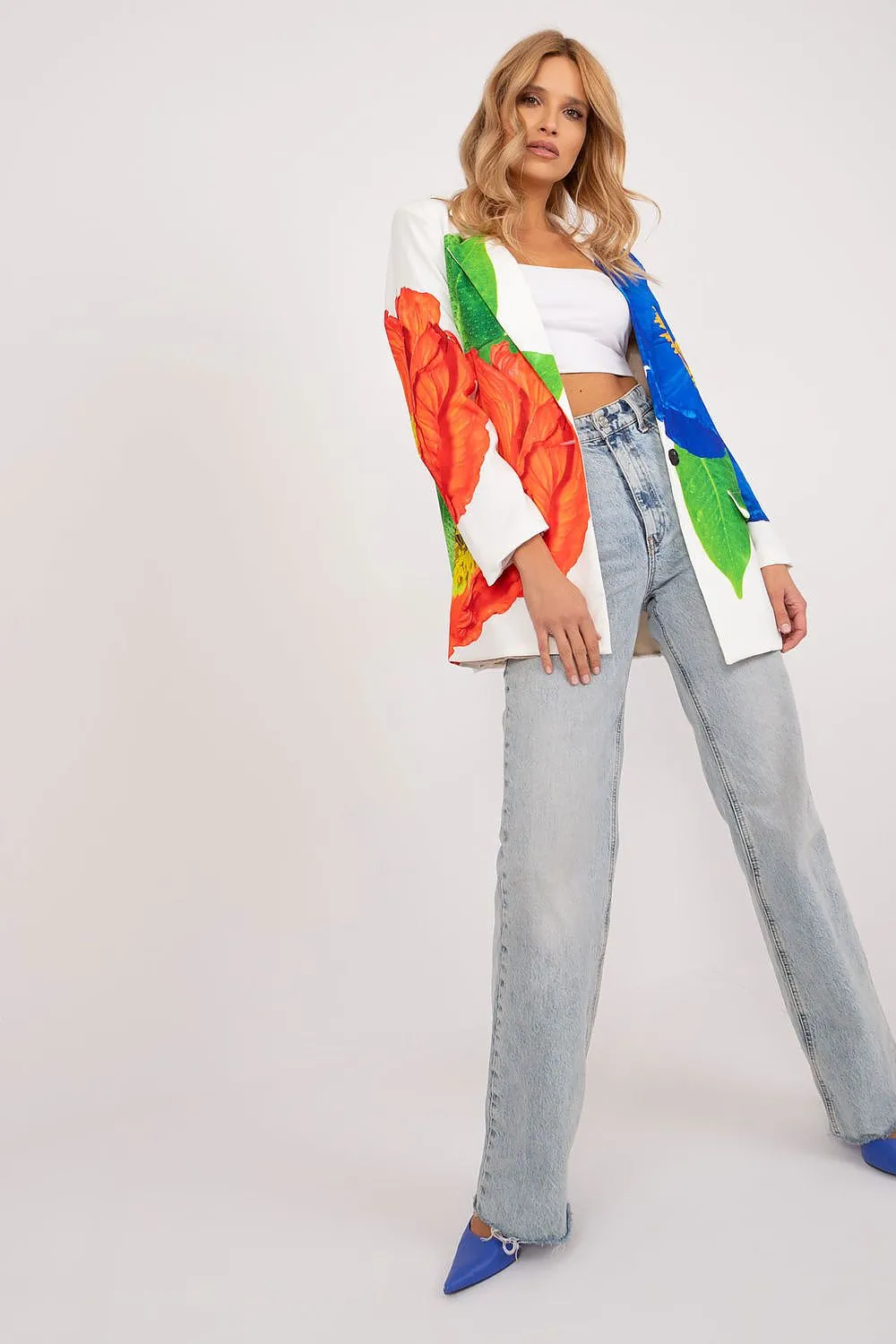 Women's Bright Colorful Jacket Blazer by Italy Moda