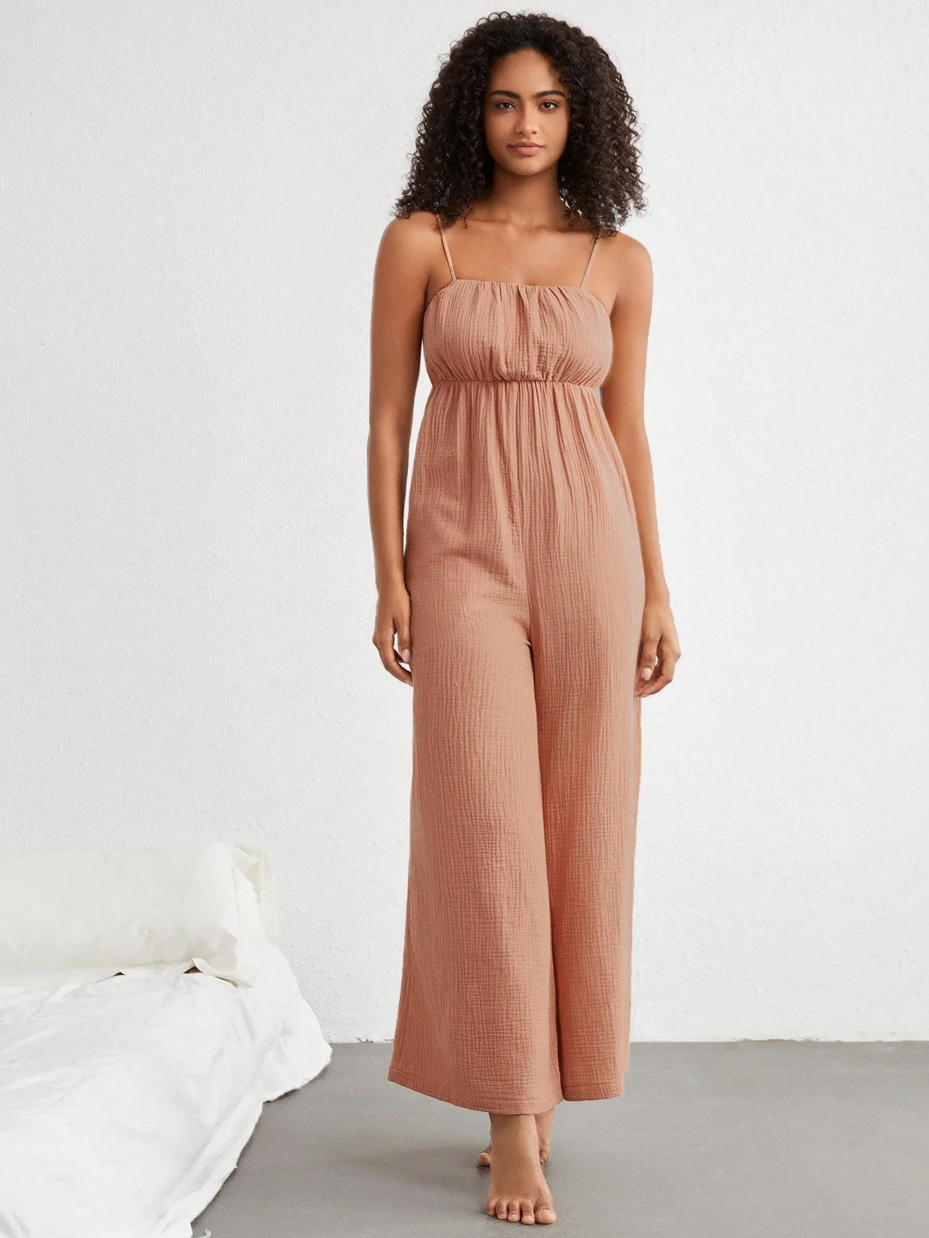 Women's Spaghetti Strap Jumpsuit Pajamas